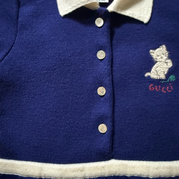 Gucci Navy Blue Kids Polo Dress - Picture 3 of 6